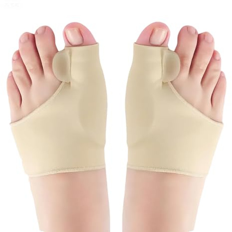 leruiyezs ortos hallux valgus, korrigering tåspridare, hallux bandage, inbyggd silikonstötdämpare, andas, mjuk, för kvinnor och män, fotstorlek 37–43, hallux valgus ortos Corrective