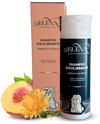 Shampoo Equilibrante Per Cani Con Detersione Profonda E Fragranza Alla Pesca, Idratante E Nutriente, 200ml