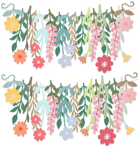 yufana FrüHlingsdeko, Blumengirlande, Papierblumen Deko, FrüHlingsgarten-Papier-HäNgeblumen, Zimmer Deko Aesthetic, Geburtstagsdeko MäDchen, Hochzeit, Zuhause, Party