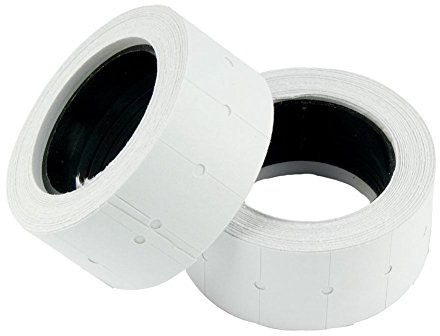 Sinoba 20 Rollen Preisetiketten für MX-5500 Maße 12x21 mm | ganz weiß | Selbstklebende Etiketten in den Maßen 12x21 mm, passend z.B. für den Preisauszeichner MX-5500. 20 Rollen