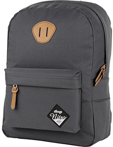 Nitro Urban Classic, Old School Daypack mit gepolstertem Laptopfach, urbaner Streetpack, Alltagsrucksack, Schulrucksack, Schoolbag, Pirate Black, 20 L