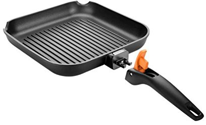 Tescoma 605066 SmartClick Bitecchiera Antiaderente Induzione Manico Removibile, 24 cm