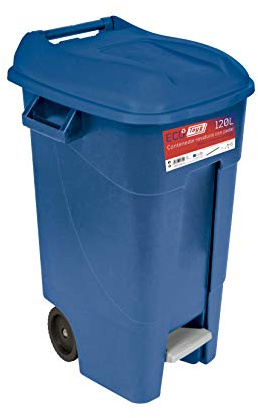 Tayg Conteneur déchets Eco 120L avec pédale jaune