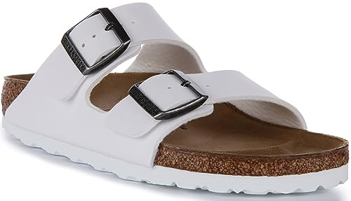 Birkenstock Arizona 51751 damsandaletter, Vit, 36 EU Schmal