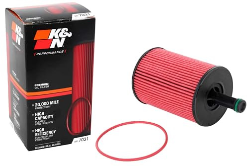 K&N Ölfilter - High Performance-Series kompatibel mit Audi, Seat, VW (HP-7031), Rot