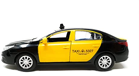 PLAYJOCS Taxi Barcelona GT-2704 Leksak för barn och samlare, metallfordon