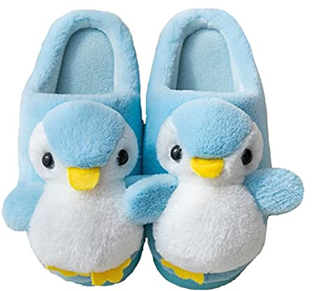 YILANLAN Zapatillas mujer Zapatillas felpa Zapatillas invierno Zapatillas animales Zapatillas calientes Zapatillas pingüino Zapatillas casa Zapatillas bonitas (37/38, Blue, numeric_37)