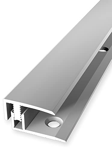 PROVISTON | Profilé de finition sol stratifié | Largeur 21 mm | Niveau de rattrappage 7-12 mm | Longueur 1000 mm | Profilé en alu | Profilé d'arrêt | Couleur argent | 1 pièce