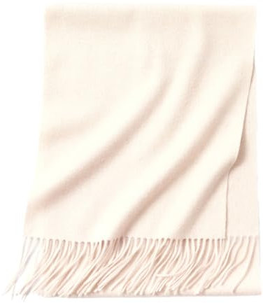 Dvbfufv Winter Damen Lange Kaschmir Schal Frauen Luxus Kaschmir Schal Damen Warm Dicke Weiche Solide Schal Wrap, beige, One size