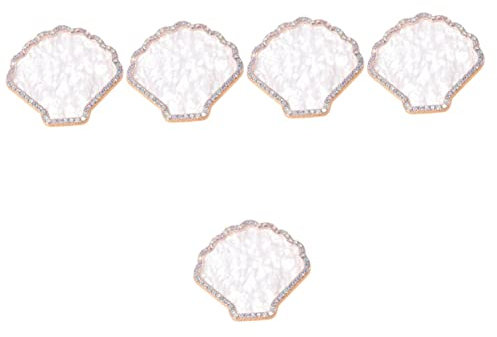 minkissy 5pezzi Palette Per Nail Art Resina Vassoio Decorativo Per Unghie Con Strass Espositore Elegante Per Manicure e Miscelazione Adatto Per Professionisti e Uso Domestico Per Gioielli e