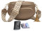 KUNKUN Bauchtasche Damen Umhängetasche Damen Gross Crossbody Bag Veganes Leder Handytasche Zum Umhängen senden RFID-Blockierung Kreditkartenpaket - Braun