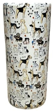 AcaciaHome Durable Ceramic Round Umbrella stand–Perfect Holder for Home, Office, & Entryway - Adds a Sophisticated Touch to Living Spaces for Canes, & Walking Sticks (Colourful Dog)