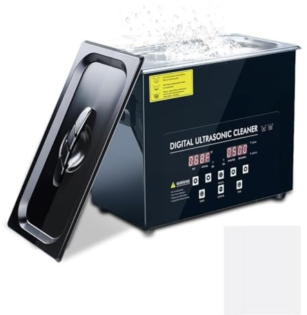 Uadme Ultraschallreiniger 3L mit Heizung und Zeitschaltuhr, 40KHz 120W Ultraschallreinigungsgerät mit Edelstahl Innenbehälter, Digital Ultraschallreiniger für Werkzeuge Autoteile