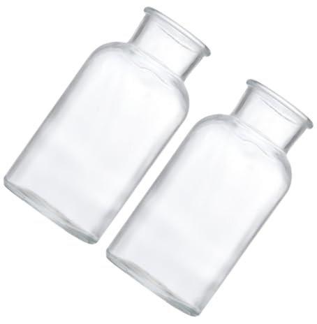 HOLIDYOYO 2pièces Transparent Bouteilles pour Décoration Et Expérimentation Bouteilles De Réactifs
