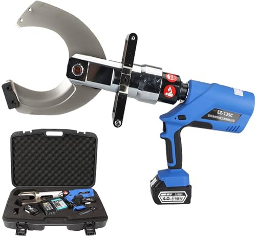 Cable Cutter Hydraulic Wire 120KN / 160KN Electric Ratchet Scissors with LED Display/Battery, Wire Cutting Tool 4.0A Ratchet Shear,85C
