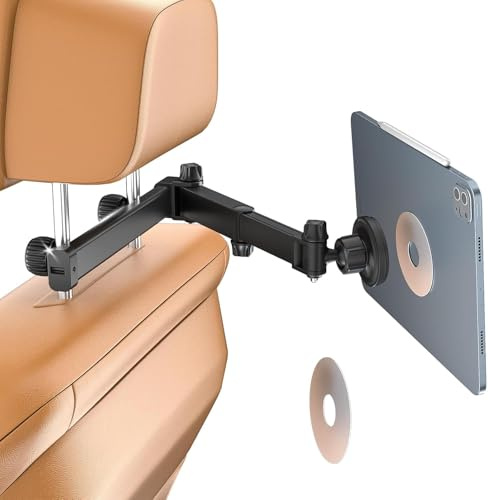 OHLPRO surfplattehållare bil nackstöd med stark magnetisk, utdragbar aluminiumarm bil surfplattehållare surfplatta hållare universal resetillbehör barn bilhållare för iPad surrande mobiltelefoner