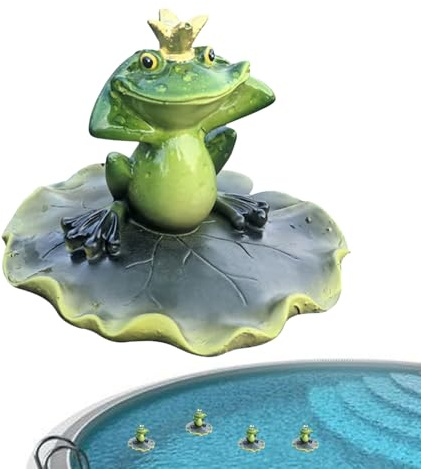 Qkbuza Pond Decorations | Floating Frog Animal Pond Sculpture,Weatherproof Resin Art Animal Figurine for Water Landscape Shallow Pool Basin Park Garden Backyard