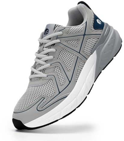 FitVille Mens Extra Wide Fit Trainers Walking Shoes with Arch Support | Breathable Mesh, Athletic Sneakers, for Gym Sports Jogging