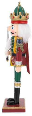 Ipetboom Figurine Casse-Noisette en Bois 30 CM Ornement de Poupée Soldat en Noyer pour Décoration de Noël Accessoire Festif pour Maison Bureau et Armoire Décoration de Marionnette