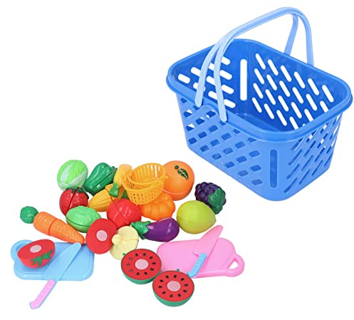 ZLXCAOB Kinder-Küchenspielzeug, Kunststoff-Simulation, pädagogische Kinder, Essen, Obstschneiden, Spielset für und Mädchen