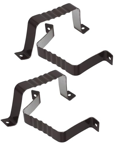 COLLBATH Colliers de Serrage en Aluminium pour Gouttière, Supports Robustes de Tuyau D’eau 80x100 Mm, 4 Pièces, Fixation Extérieure Résistante aux Intempéries pour Descente D’eau