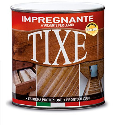 TIXE Impregnante Protettivo per Legno all'Acqua – Vernice per Trattamenti e Finiture Resistenti, Noce Chiaro 25 Lt