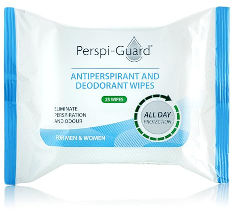 Perspi-Guard Antiperspirant & Deodorant Body Wipes for Adults, Travel Wipes for Women & Men - Camping, No Shower, Travel Essentials, 1-Pack