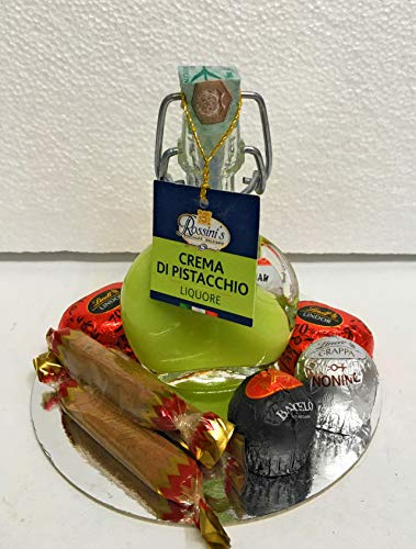 Composizione Artigianale Natale Crema Di Pistacchio Liquore + Cioccolatini Assortiti