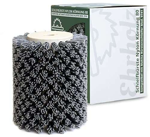 EHRHOLZ® Spazzola abrasiva compatibile con levigatrici Makita 9741 | Spazzola ruvida | Spazzola satinata | Qualità professionale | per la lavorazione del legno e del metallo