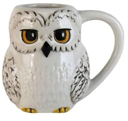 Half Moon Bay | Harry Potter | Hedwig | Shaped 110ml Ceramic Mini Espresso Mug Coffee Cup | Official Merchandise | Desktop Stationery Pen Pot Organizer | Birthday or Christmas Gift for Fans