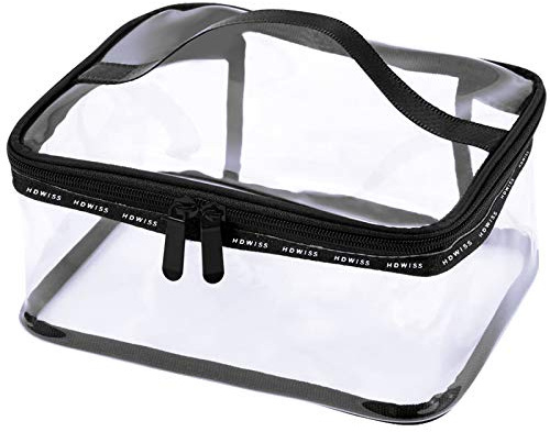 Jinlaili Kulturbeutel Transparent, Kosmetiktasche Durchsichtig, Make Up Tasche Groß, Kulturtasche Reise Wasserdicht, Kosmetikbeutel Klar für Damen, Mädchen, Frauen, Männer