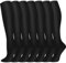 Pnosnesy Compression Socks, (2/4/6/7 Pairs) for Men & Women 15-20 mmHg is Best for Athletics, Running, Flight Travel, Support