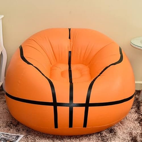 ALLFORYOU Aufblasbarer Fußball Sofa Soccer Ball Air Lounge Chair Basketball Sitzsack Liege Gartenmöbel Garten Home Office