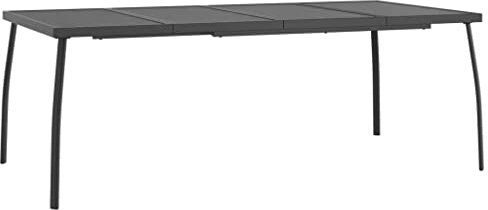 Coavain Gartentisch im Freien Anthrazit 200x100x72 cm Stahlgitter Trendige Multifunktionstisch Langlebige Materialien Balkontisch Platzieren für Getränke Snacks Innentisch Stabiler Rahmen