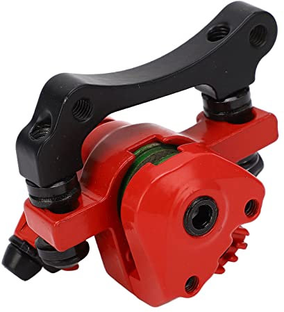 Dilwe Electric Scooter Brake CaliperElectric Scooter Right Side Disc Brake,Electric Disc BrakeforKick Scooters (Red)