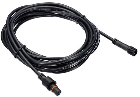 PATIKIL 9,84 Fuß 3-poliges Verlängerungskabel, 22AWG wasserdichter IP67-Stecker mit männlichem und weiblichem Ende für LED-Streifen, schwarz