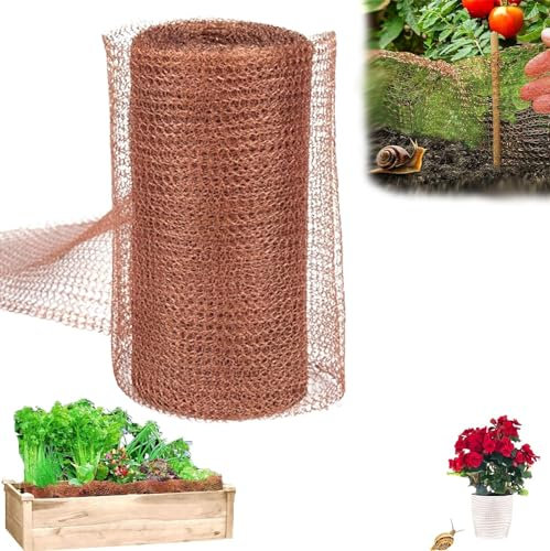 SOCLING Filet Anti Limaces Et Escargots,Anti Limaces Et Escargots,Filet Cuivre Anti Limace,Grillage Cuivre Anti Limace,Ruban Cuivre Anti Limace,clôture D'escargots,Protection des Plantes,Copper Mesh
