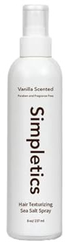 Spray al sale marino Simpletics, Spray texturizzante al sale marino Simpletics alla vaniglia, Spray al sale marino Piña Colada, Spray al sale marino Sandalo, Spray al sale marino (Vanilla)