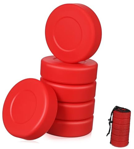 INOOMP 6 Stück Hockey-Pucks für Jungen und Mädchen Weich für Hockey und Macht Vielen Altersgruppen Spaß
