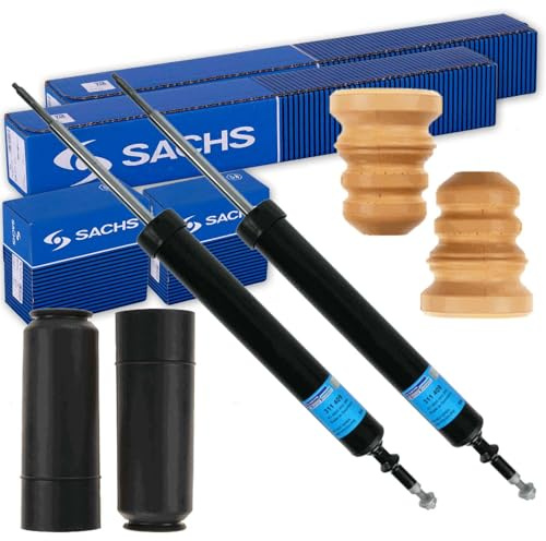 2x Sachs Stoßdämpfer + Protection Kit hinten | passend für 1er E81 3er E90 E91 Kompatibel mit 1 (E81),1 Cabriolet (E88),1 Coupe (E82),3 (E90),3 Cabriolet (E93),3 Coupe (E9