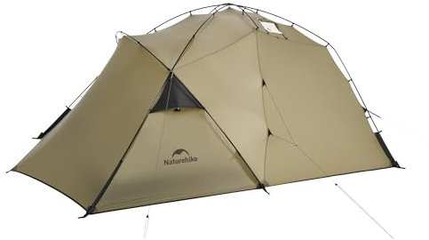 Naturehike Tunnelzelt Wasserdichtes Zelt 1&2 Personen mit Markise Familienzelt Camping Zelt aus einem Schlafzimmer und einem Wohnzimmer für Camping, Autofahrt