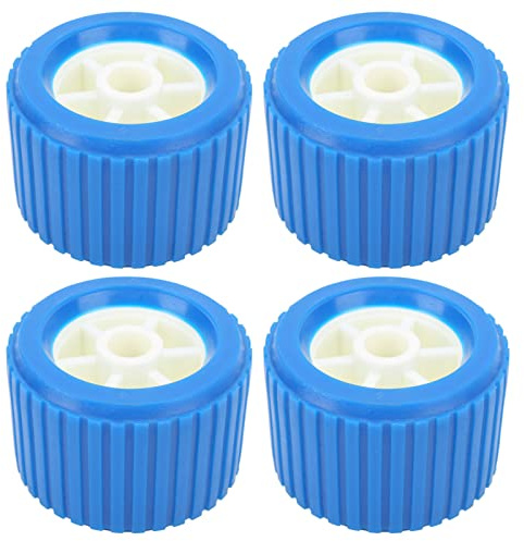 Rouleau Wobble nervuré Remorque de Bateau à Rouleaux Wobble pour Bateau nervuré Rouleau Wobble nervuré 108x75x19mm Bleu PP Résistant aux Hautes Températures pour Bateaux Marines