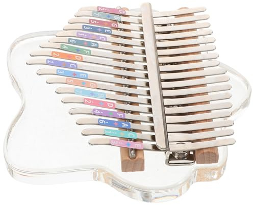 ERINGOGO Transparentes Einzigartiges Stilvolles Design Daumenklavier aus Acryl 17-tasten mit Stimmhammer Tragbares Handklavier für Anfänger und Musikliebhaber