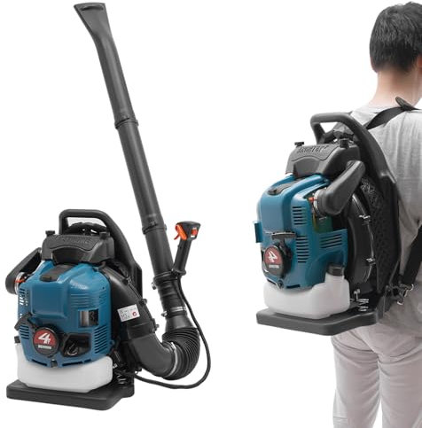 ZJHESXV Benzin Laubbläser Rückentragbar 4 takt 75cc - Tragbar Laubbläser Benzin Rückenbläser Geeignet für Gartenpflege,Rasenpflege und Schneeräumung Rucksack Benzin Laubbläser Gartensauger Bläser
