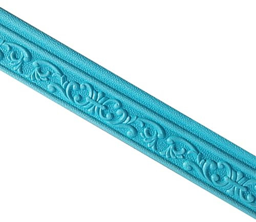 CXGBQSJ Battiscopa Adesiva 2,2m x 8 cm Modanatura da Parete Autoadesiva per Bordi, Soffitti e Piani di Lavoro,Blu