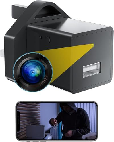 USB Charger with Spy Camera,1080P HD WiFi Hidden Wireless Indoor Secret Nanny Camera Home Security Surveillance Camera Small Monitoring Camera with Remote App Control