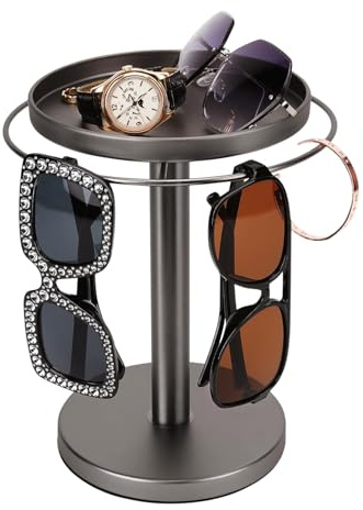 Generisch 360 Drehbare Brillenständer Brillenaufbewahrung Für Mehrere Brillen Schmuckaufbewahrungs-Organizer Sonnenbrillen Halter Sunglasses Organizer Brillenablage Brillenhalter Für Frauen Männer