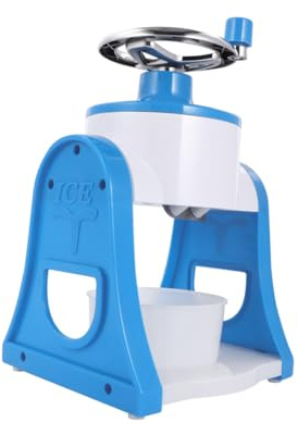 FUNNETOYU Máquina Manual para Picar Hielo Pequeña y Portátil, Trituradora De Hielo Mango Ergonómico Color Azul, Adecuado para Granizados y Bebidas Refrescantes Verano