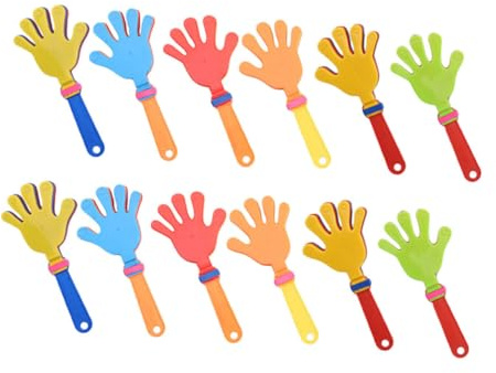 ROMISBABA 12 piezas Aplaudidores de Mano Plásticos para Fiestas Juguetes Ruidosos y para Cumpleaños Deportes y Celebraciones