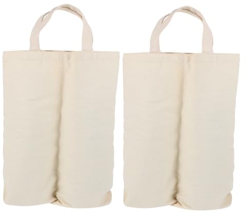 LOPUNER 2 Stück Beige Canvas Rotwein Geschenktasche mit Trennwand Tragbare und Waschbare Flaschentasche Modisch und Praktisch für Weinaufbewahrung und Geschenk